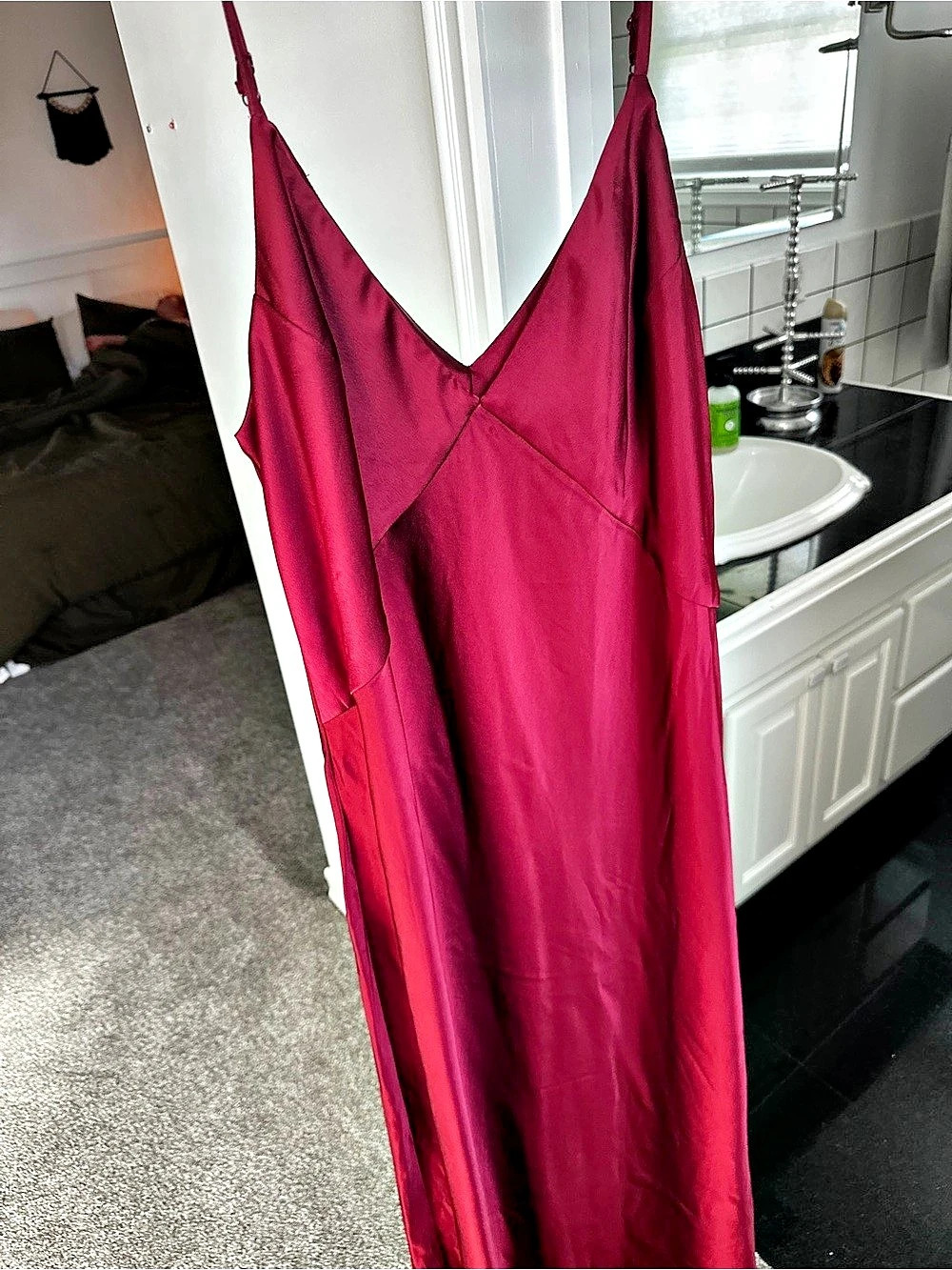 a new day Maxi Slip Dress in Red Size Large Like New